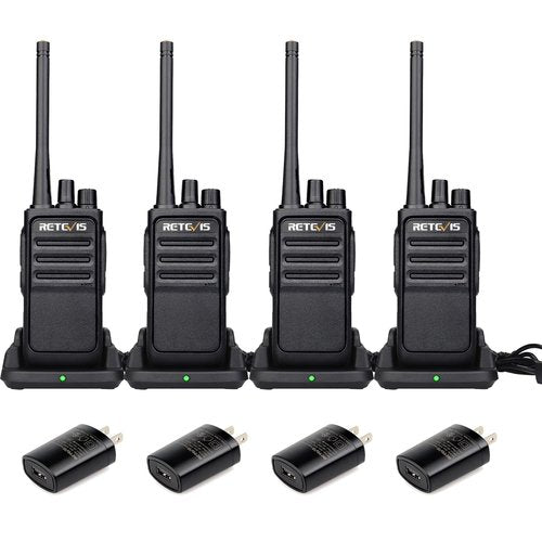 Retevis RT17 Walkie Talkies Long Range for Adults,Rechargeable 2 Way Radios with USB Charger Base, Lightweight Two Way Radio with 1200mAh Battery, Handsfree for Family Skiing Hunting Gifts(4 Pack)