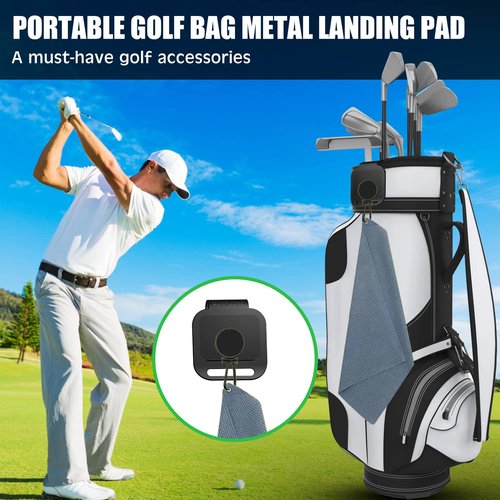 Golf Bag Magnetic Clip, Metal Clip for Golf Bags, Magnetic Golf Towels, Magnetic Rangefinder Strap, Magnetic Golf Bag Accessories for Ultimate Personal Golfer, Golf Gifts for Golfing-Essential
