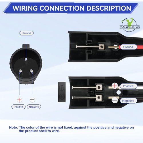 Panglong Club Car Charger Plug 48V, Golf Carts 48V Charger Cord Plug, Suitable for 1995-Up Club Car DS and Precedent Golf Carts, OEM #101828901, 1018289-01