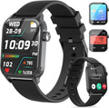 TRAUSI Smart Watch for Men - 120 Sports Modes, 1.83" HD Display, Alexa Built-In, IP67 Waterproof | Black Fitness Tracker