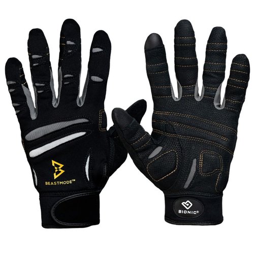 Bionic Men's Beastmode Full Finger Gym Gloves (Large)