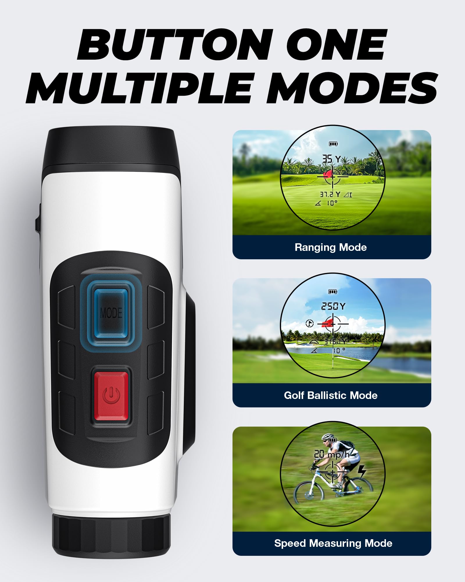 TAKENJOY Golf Rangefinder with Slope, 7X Magnification Golf Range Finder, 1200 Yards Range Finder Golf, Magnetic Laser Rangefinder with IP54 Waterproof, Rechargeable and Flag Pole Locking Vibration
