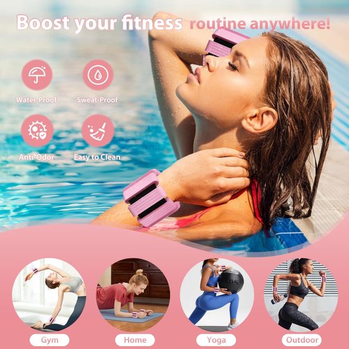 Wrist Ankle Weights for Women Men, Wearable Strong Arm & Leg Weights Set of 2(1LB Each), Adjustable Ankle Weights for Pilates, Walking, Running, Yoga, Workout, Gym
