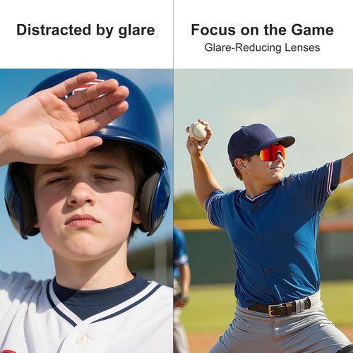HAAYOT Polarized Sports Sunglasses - Versatile 5 Lenses for Men, Women & Youth | Ideal for Baseball, Cycling & Running