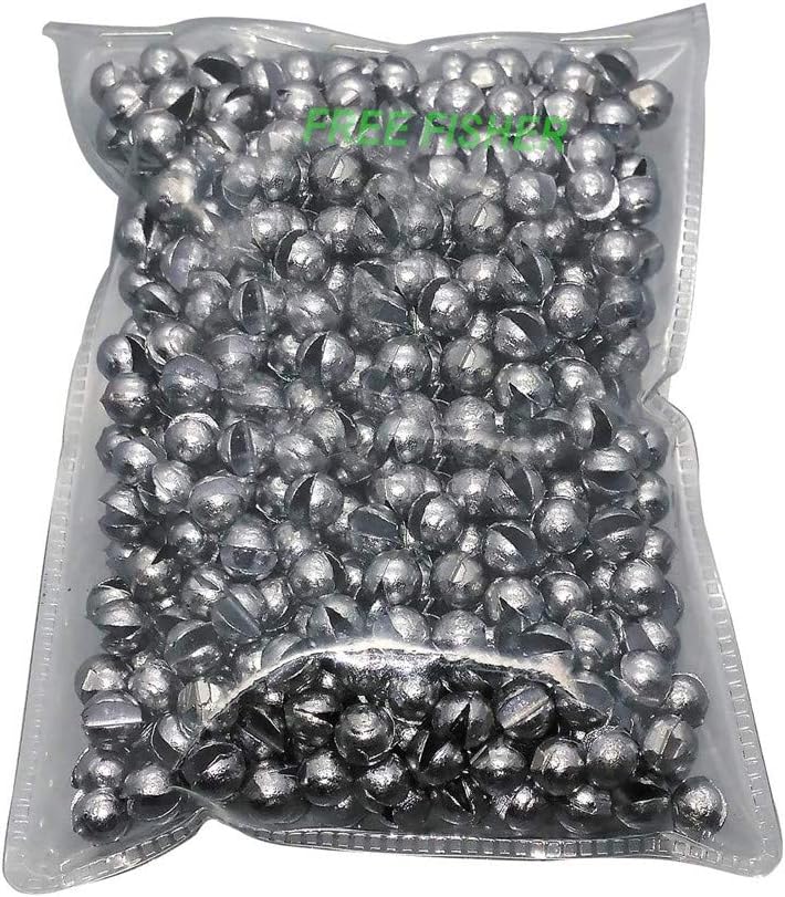 Skiennix Removable Split-Shot Fishing Sinkers - 500 Pcs Lead Weights for Enhanced Casting