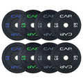 CAP 190 lb Economy Olympic Bumper Plate Set, 2-Inch Olympic Plates, Medium Bounce Rubber Weight Plates with Steel Hub for Weightlifting, Strength Training & Home Gym Workouts
