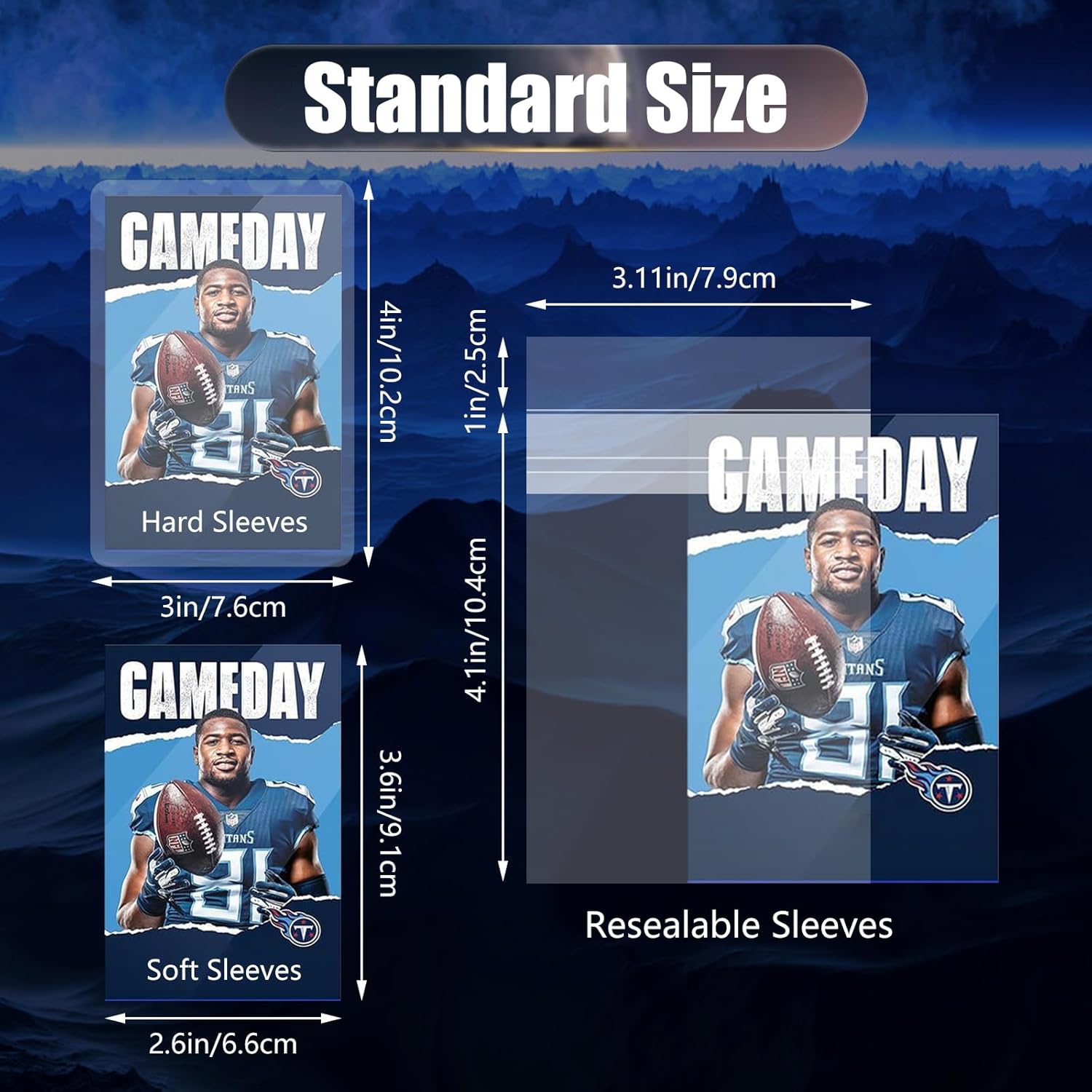 Triple Protections 300ct Card Sleeves - Premium Hard Plastic TopLoads & Resealable Penny Sleeves | 3"x4" Sports Trading Card Holder