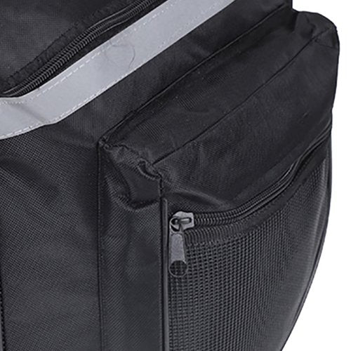Estink Rear Carrier Bag, 25L Large Capacity 600d Fabric Mountain Road Rack Rear Seat Tail Carrier Trunk Double Pannier Bag Cycling Organizer, Black