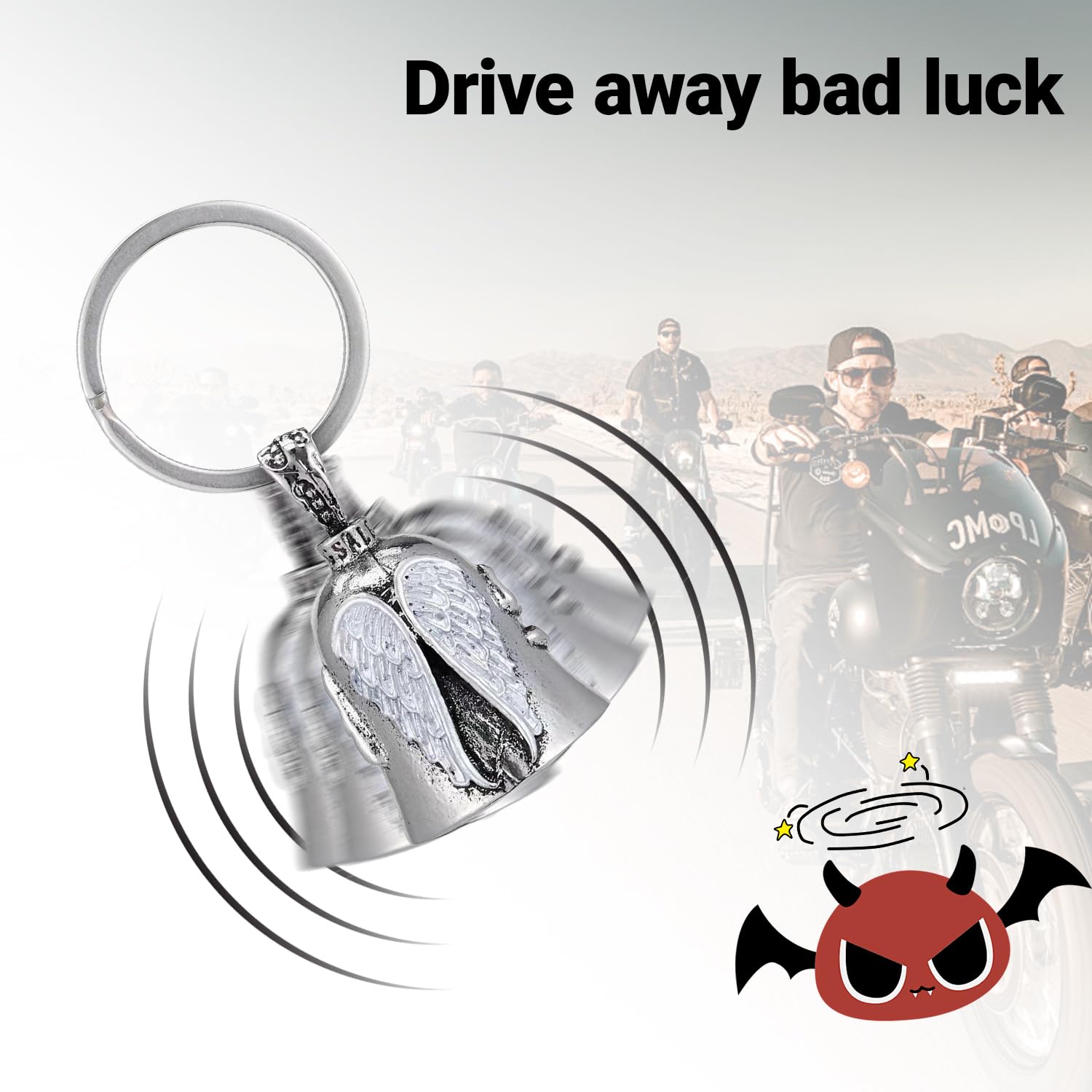 Vortika Guardian Angel Motorcycle Bell (Angel Wings)