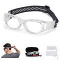 SooGree Kids Sport Goggles Basketball Football Safety Goggles Glasses Boys Safety Eyewear Anti Shock Collision Glasses Frame 7-14 (Transparent)
