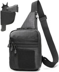Concealed Carry Gun Bag for Men & Women, Sling Pistol Bag for Handguns CCW Shoulder Bag Tactical Crossbody Chest Pack Range Bags with Holster