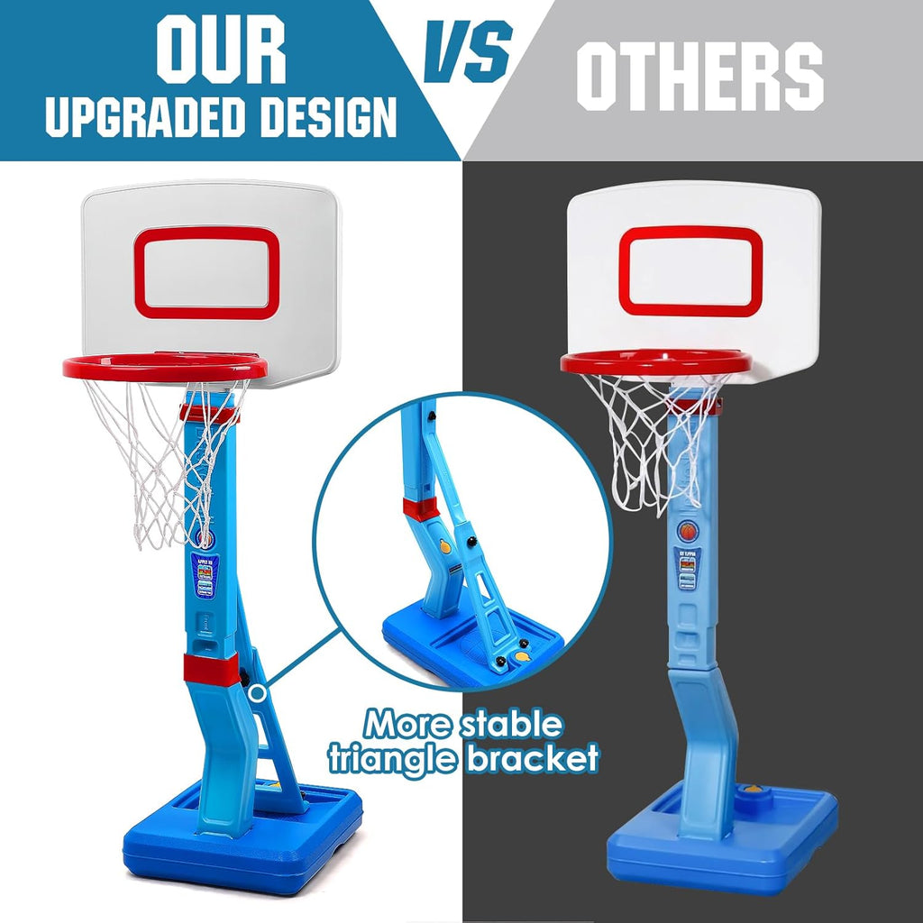 Super Joy Toddler Basketball Hoop - Height Adjustable Mini Goal for Indoor & Outdoor Play | Fun Sports Toy for Ages 1-5