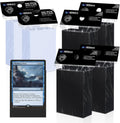 Skiennix 400 Pack Card Sleeves - 200 Matte Black & 200 Perfect Fit for Double-Sleeving | Ideal for MTG & TCG