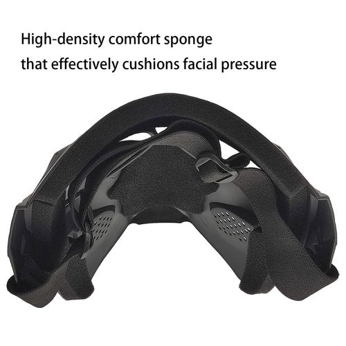 2PCS Airsoft Mask Paintball Mask Full Face Tactical Mask Suitable for CS Survival Games Shooting Cosplay Movie Halloween Skull Mask (Clear Lens)