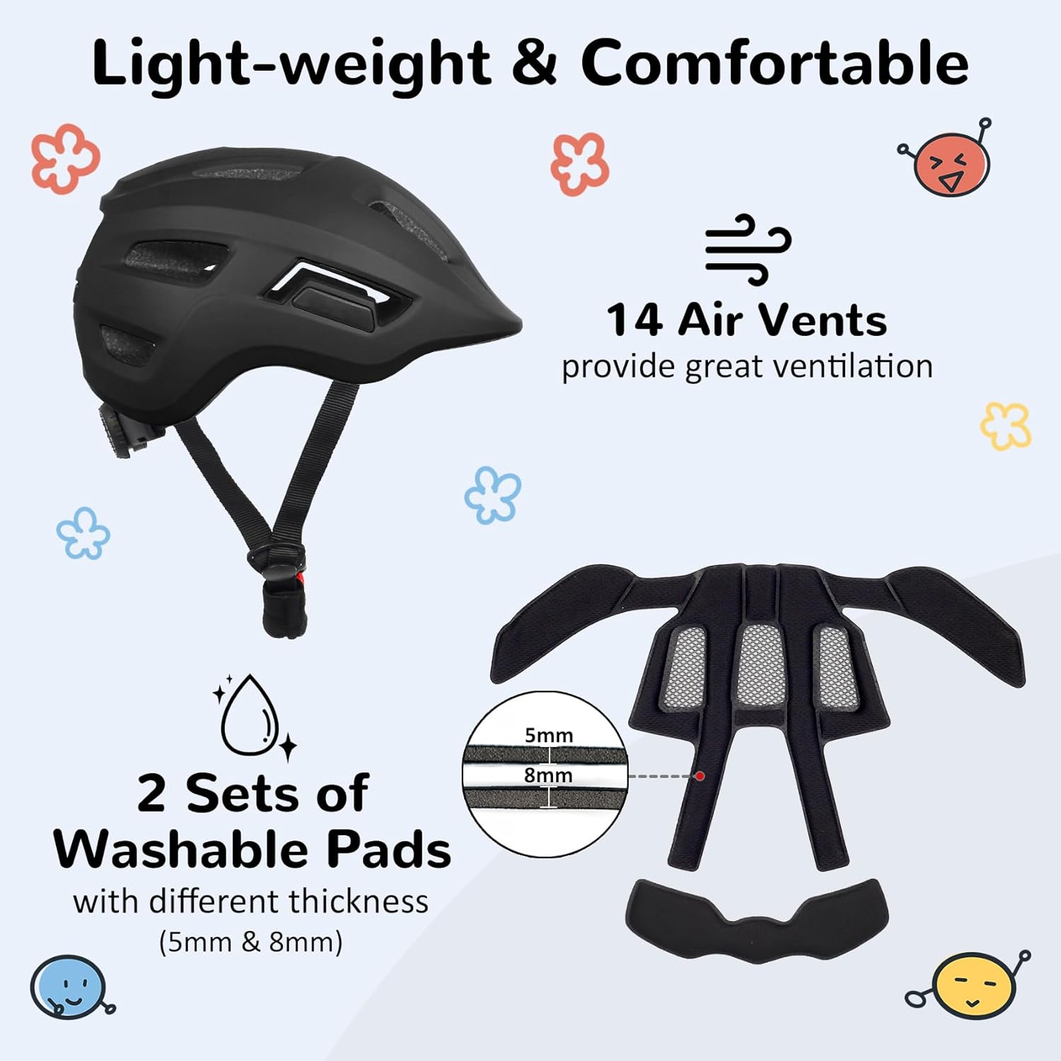 Skiennix Toddler Bike Helmet - Adjustable Multi-Sport Design for Kids | Two Sizes Available