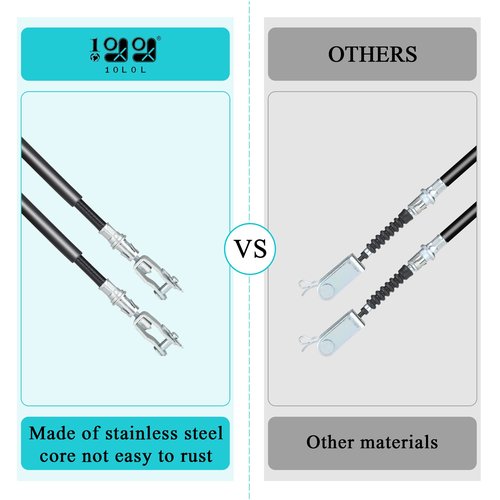 9.99WORLD MALL Golf Cart Brake Cable Sets for Club Car DS 2000-up, 42in Golf Cart Brake Cable Kits OEM# 102022101