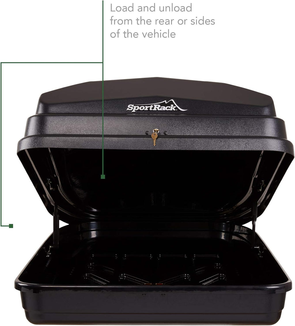 SportRack Vista XL Cargo Box - Rear Opening Design for Easy Access | Sleek Black Finish