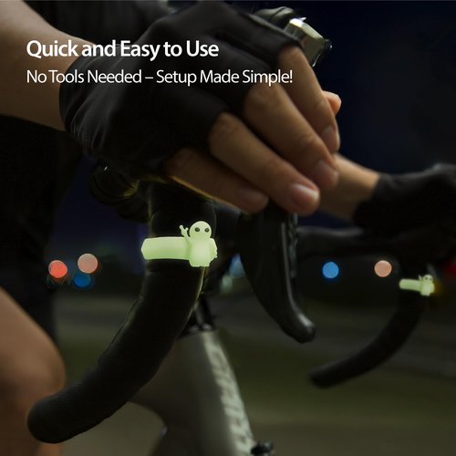 Bone Brake Tie (2 Packs), Bike Brake Lever Rubber Bands, Elastic & Durable Silicone Ring Strap on Grips or Handlebars, Cute Cartoon Duck Parking Handbrake Ties for Kids & Adults (2-Pack - Patti Duck)