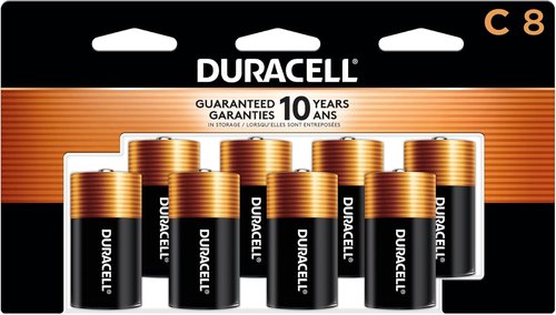 Duracell Coppertop C Batteries - Long-Lasting Power | 8 Count Pack for Household & Office Use