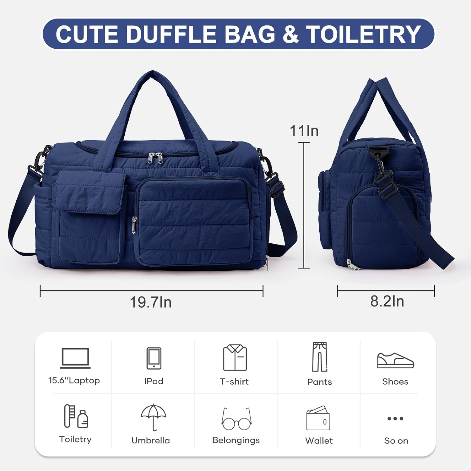 Skiennix Small Gym Bag - Women's Travel Duffle with Shoe Compartment | Perfect for Weekenders