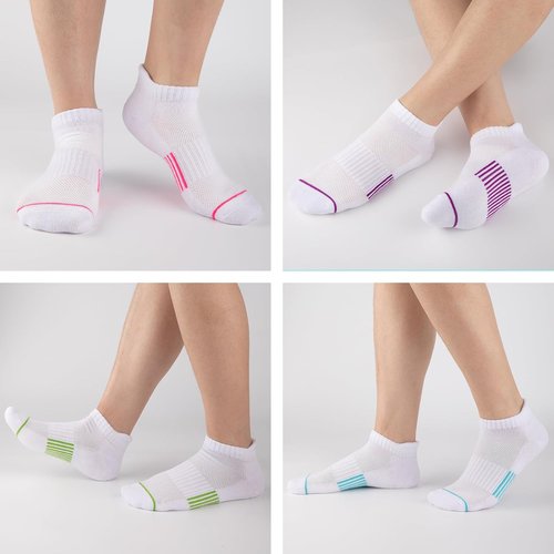 Heatuff Women's Ankle Socks - Cushioned Anti-Blister Athletic Low Cut | 7 Pairs