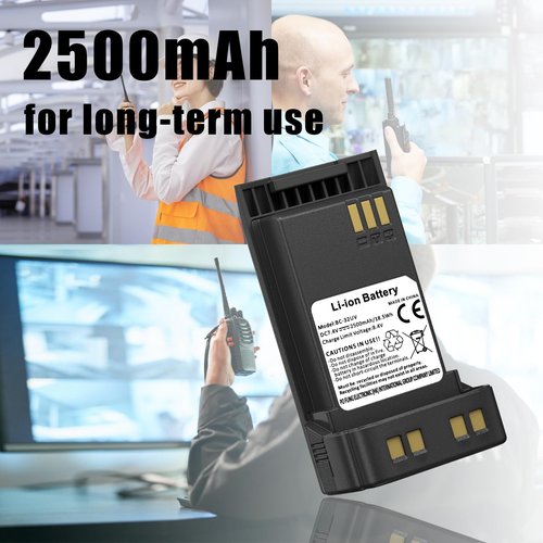 BAOFENG UV-32 Radio Battery 2500mAh Li-ion Battery for UV-32 Walkie Talkie 16.28Wh BC-32UV for Two Way Radio DC7.4V with Screwdriver