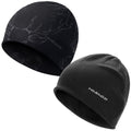 HASAGEI Beanies Skull Caps for Men, Women Warm Helmet Liner, Cycling Cap Soft Lightweight Beanie Hat Antistatic Printed Hat (Black+Deer Pattern)