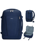 ECOHUB 17'' Travel Backpack, Personal Item Backpack with 13 Pockets, Flight Approved Carry on Backpack with USB Port & Luggage Sleeve, Travel bag for Men & Women, Water Resistant Backpack, Blue