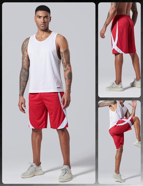 Liberty Imports Men's Quick Dry Basketball Shorts - 5 Pack, 9" Inseam, Pockets for Activewear