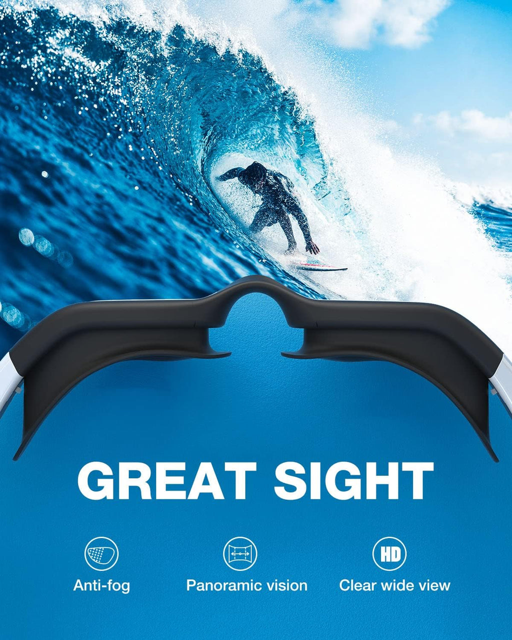 ZIONOR Swim Goggles - G1 Polarized Adult Swimming Goggles | 2-Pack for Men and Women