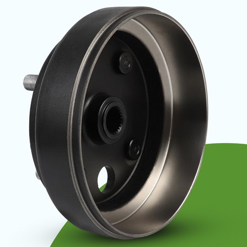 Golf Cart Brake Drum Hub Assembly for EZGO TXT 1982-up Electric Vehicles and 1982-1993 2-Cycle Gas Vehicles, 24 Tooth Star Spline Drums, Replace OEM# 19186G1P 19186-G1, 2 Pcs