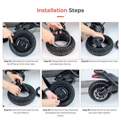 LUCK4U 80/65-6 10x2.5 Inner Tube Replacement with 90 Degree for Kugoo M4 pro Speedual Zero 10X 255x80 Tires Scooter Thickened 2PCS