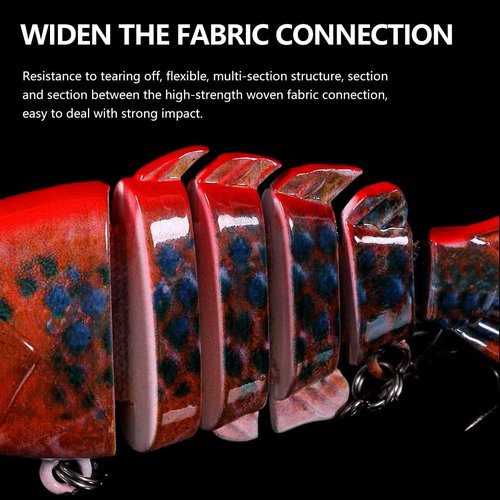 Fishing Lures for Bass Trout Animated Multi Jointed Swimbaits Slow Sinking Bionic Swimming Lures Bass Swim Warrior Swimbait Freshwater Saltwater Bass Lifelike Fishing Lures Kit