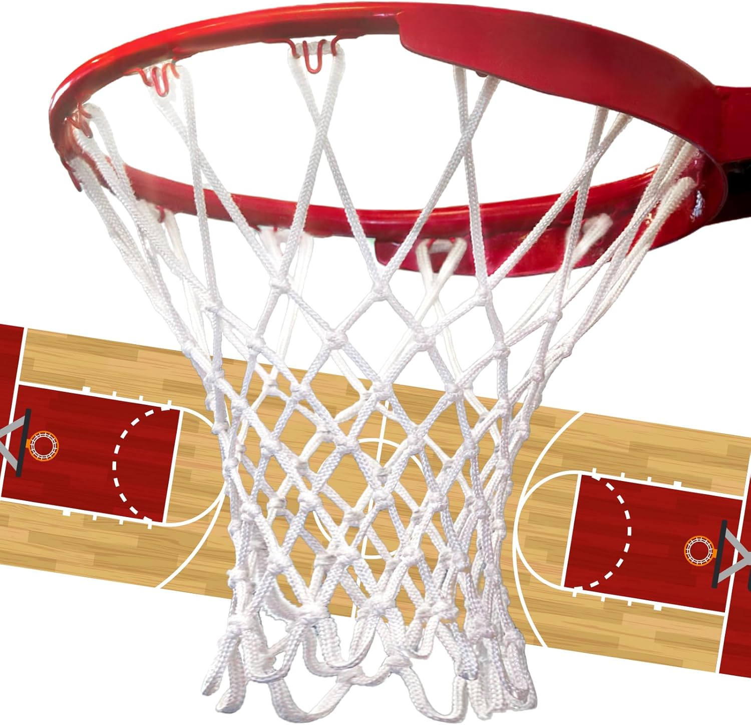 Skiennix Basketball Net - Heavy Duty 12 Loops Replacement | Premium All-Weather Design, Fits Standard Rims