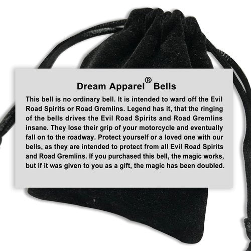 Dream Apparel Motorcycle Bell Guardian Angel Drive Away Gremlin, Biker Bell for Men Women Rider Riding with Hanger, Good Luck Gift Accessories