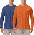 Roadbox Men's UPF 50+ UV Sun Protection Shirt - Long Sleeve SPF Rash Guard for Outdoor Activities