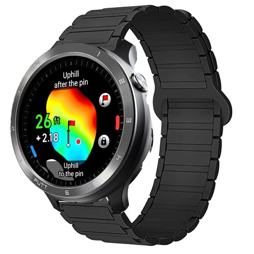 Lamshaw Compatible for Voice Caddie T11 PRO Bands, Quick Release Silicone Sport Strap Replacement Watchband Compatible for Voice Caddie T11 PRO, T9 Watch (Black, 20mm size band)