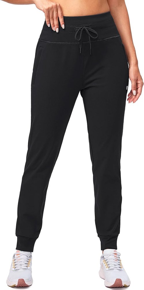 G Gradual Women's Fleece-Lined Joggers - High Waisted, Water Resistant Thermal Sweatpants for Winter | Hiking & Running
