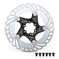 RACEDUE IIIPRO AR68 140mm 160mm 180mm 203mm Floating Bike Disc Brake Rotor with 6 Bolts, Mountain Bike MTB Stainless Steel Aluminum Alloy Bicycle Disc Brakes Rotors for Road Bike/Ebike/BMX (Black)