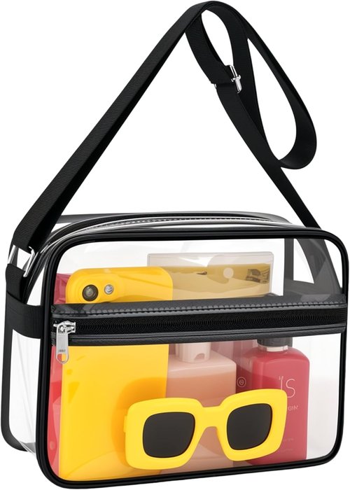 MAY TREE Clear Stadium Bag - Stylish Messenger for Concerts & Sports Events | Durable & Lightweight
