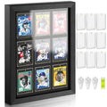 9 Card-Black Magnetic Card Display Frame with UV Protection