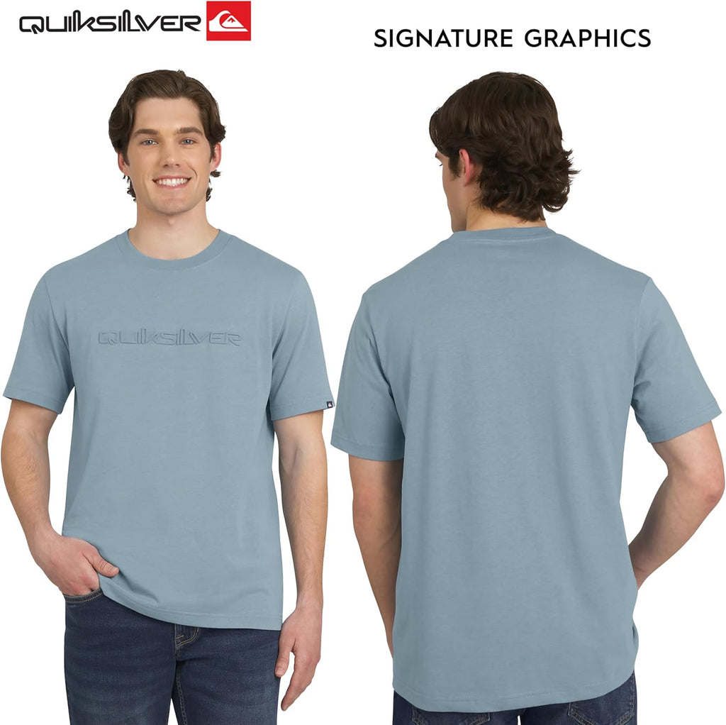 Quiksilver Men's Premium Soft Cotton Tee - Regular Fit Short Sleeve T-Shirt in Classic Colors