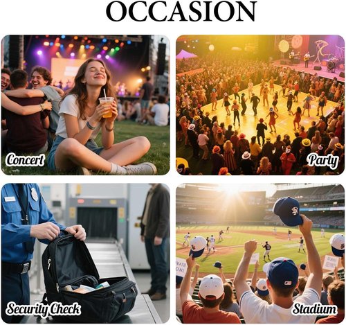 Clear Bag by [Brand Name] - Stadium Approved Crossbody Purse with Front Pocket for Concerts & Festivals