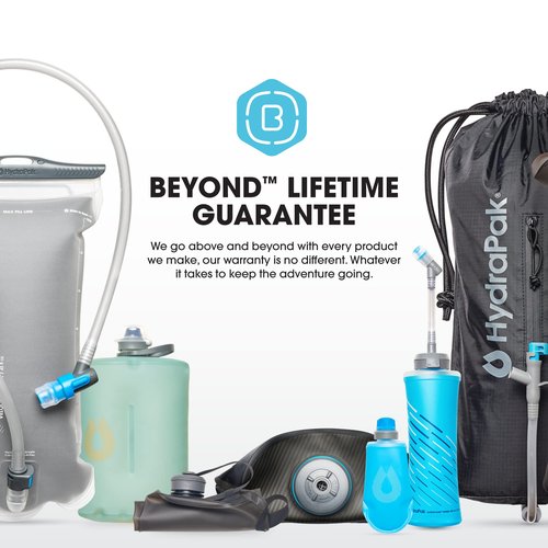 HydraPak Shape-Shift (for 2L or 3L Hydration Packs) Low-Profile Water Bladder/Reservoir for Hydration Backpacks - High Flow Bite Valve, Leak Proof, Fully Reversible, and Dishwasher Safe