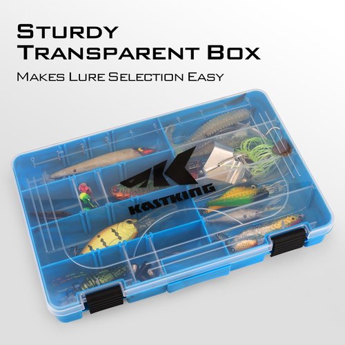 KastKing Tackle Boxes - Plastic Storage Organizer with Removable Dividers - 2 or 4 Pack Options
