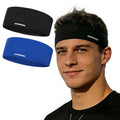 Sukeen 2-Pack Lightweight Mens Headband - Black/Blue, 8cm Sweat-Wicking, Anti-Slip