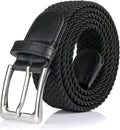 Skiennix Elastic Braided Belt - 1 3/8" Woven Stretch Belt for Golf, Casual Jeans & Shorts