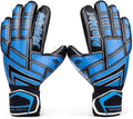 Malker Soccer Goalie Gloves - Fingersave & Double Wrist Protection | Strong Grip for Kids & Adults