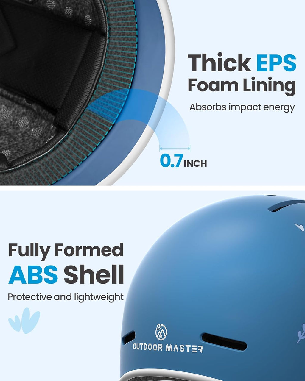 OutdoorMaster Toddler Bike Helmet - Adjustable Fit & Ventilation | Multi-Sport Safety for Kids