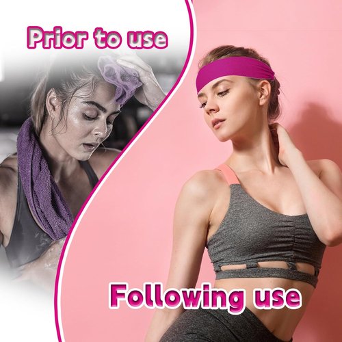 HAIOLORPRO 8PCS Workout Headbands - Non-Slip, Elastic & Soft Wide Bands for Running, Yoga & Daily Use